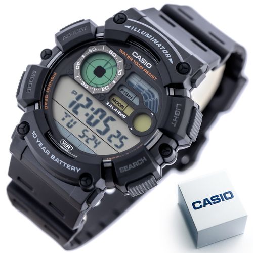 ZEGAREK MĘSKI CASIO Digital Moonphase  WS-1500H-1A + BOX na Arena.pl