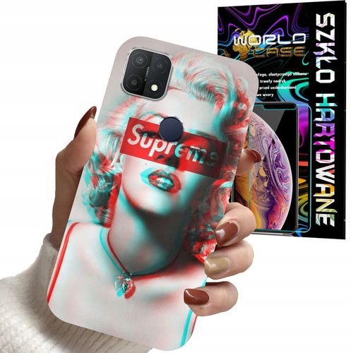 ETUI DO OPPO A15 (A15s) - Monroe MODNE KOBIECE WZORY + SZKŁO na Arena.pl