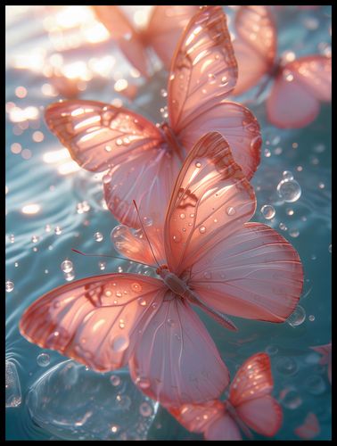 Plakat 60x80cm Świetliste Motyle na Arena.pl