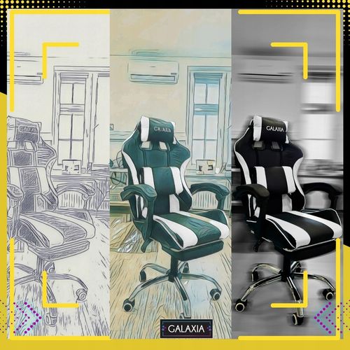 FOTEL GAMINGOWY BIUROWY Obrotowy Kubełkowy Krzesło Gamingowe Z Podnóżkiem na Arena.pl