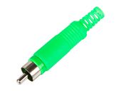 Wtyk RCA cinch  ZIELONY HQ