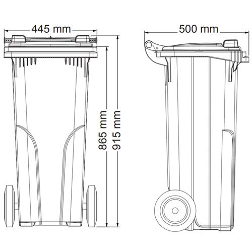 Pojemnik kosz kubeł na BIO odpady śmieci EUROPLAST 80L brązowy na Arena.pl