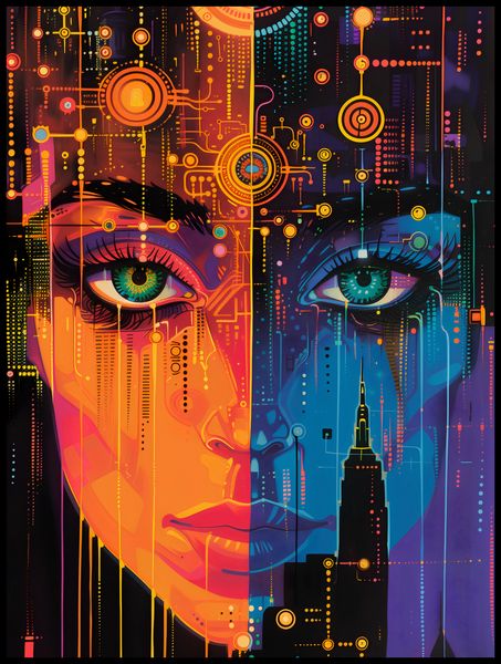 Plakat 75x100cm Cyfrowa Psyche zdjęcie 2