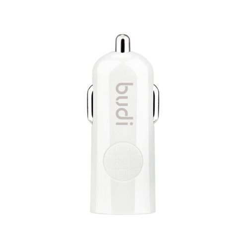 Budi - Ładowarka samochodowa USB + kabel Lightning (Biały) na Arena.pl