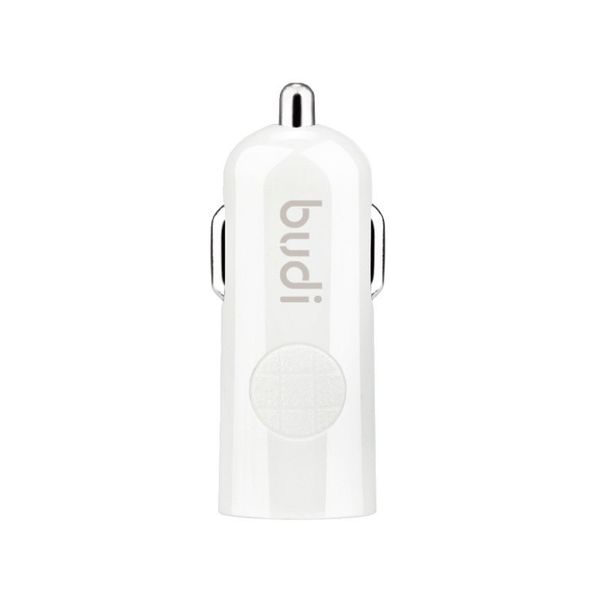 Budi - Ładowarka samochodowa USB + kabel Lightning (Biały) zdjęcie 4