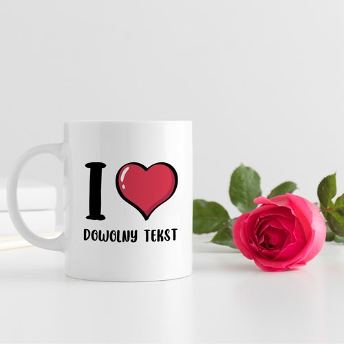 Kubek z napisem - I❤️... na Arena.pl