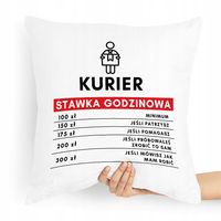 Poduszka Prezent Dla Kuriera Stawka Godzinowa Z Nadrukiem Ze Zdjęciem