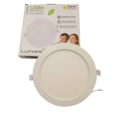 Reflektor Led 18W Wpuszczany Głęb. 26Mm Ip44 3000K na Arena.pl