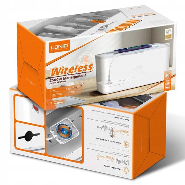 Ładowarka Listwa Zasilacz Organizer Kabli USB QI zdjęcie 10