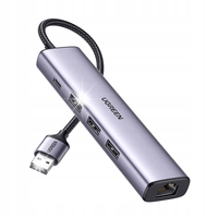 Adapter 5w1 USB-A do 3x USB 3.0, RJ45, USB-C CM475