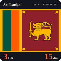 Karta eSIM Internet Sri Lanka 3 GB na 15 dni - bez rejestracji