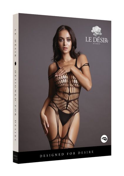 bodystocking shredded black os le désir zdjęcie 6