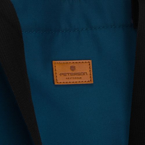 turkusowa shopperka damska zawieszona na wygodnych uchwytach na Arena.pl