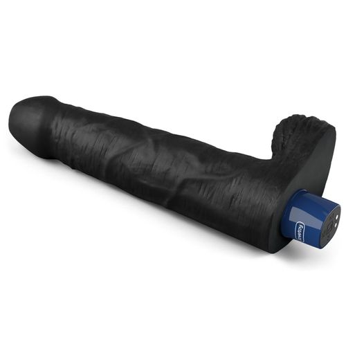 9" Real Softee Rechargeable Tpe Vibrating Dildo(Black) na Arena.pl