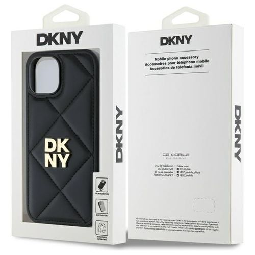 dkny dkhcp15spqdslk iphone 15 6.1       czarny/black quilted stack logo na Arena.pl