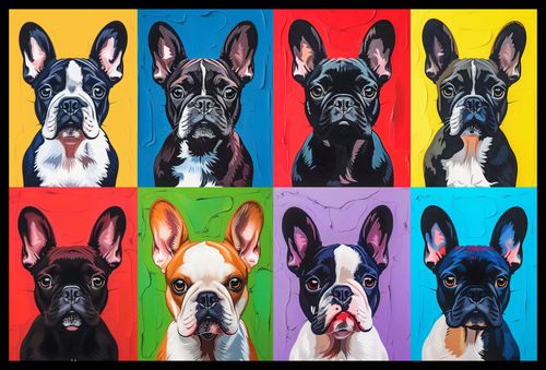 Plakat 60x40cm Buldogi Francuskie na Arena.pl