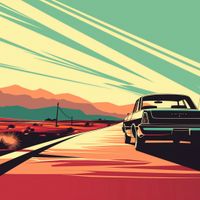 Plakat 70x70cm Droga przez Pustynię