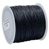 SZNUREK bawełniany woskowany 0.8mm 25m czarny