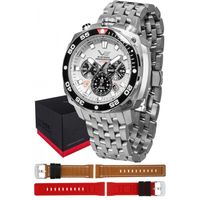 Zegarek Męski Vostok Europe VK67-650A722B srebrny bransoleta