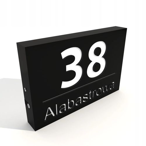 Podświetlany numer domu tabliczka tablica adresowa adres KML LED 30x20 na Arena.pl