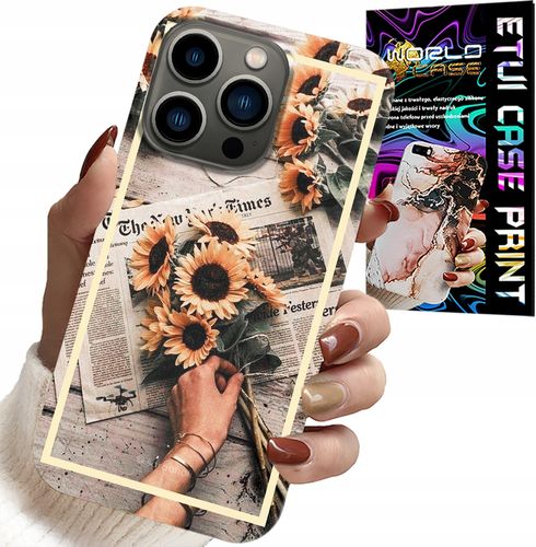 ETUI DO IPHONE 16 PRO - KWIATISTY WZÓR SŁONECZNIK SŁONECZNIKI na Arena.pl