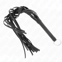 kink bat z pierścieniem 65 cm - skorzany bat o ergonomicznym uchwycie
