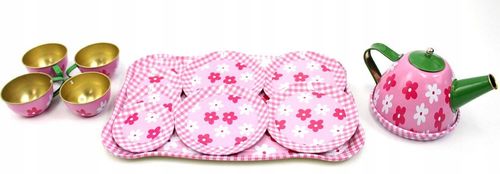 zestaw naczyn do herbaty białe kwiaty na Arena.pl