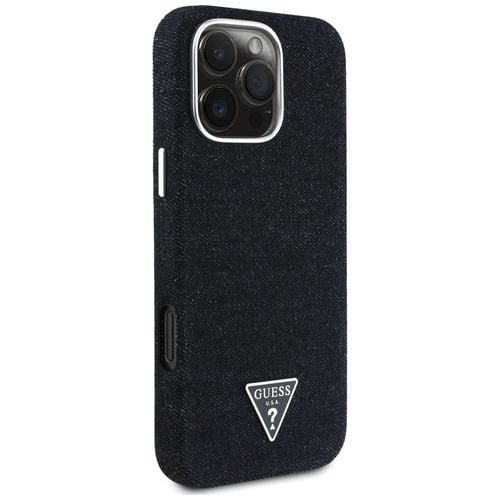 etui guess denim triangle logo magsafe   do iphone 16 pro max czarny na Arena.pl