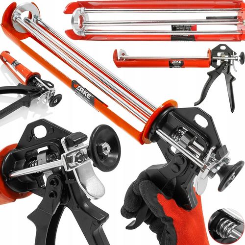 WZMACNIANY WYCISKACZ PISTOLET MAS SILIKONU AKRYLU KLEJU SMARU USZCZELNIACZY na Arena.pl