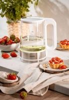 CZAJNIK ELEKTRYCZNY SZKLANY bezprzewodowy REGULACJA TEMPERATURY 1,7L BIAŁY