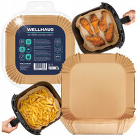 300x WKŁAD DO FRYTKOWNICY BEZTŁUSZCZOWEJ AIR FRYER PAPIER 20 cm XL WELLHAUS