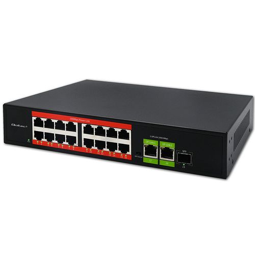 Qoltec SWITCH PoE 16xRJ45 Fast Ethernet + Uplink na Arena.pl