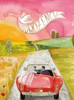 Karnet A5 Ślubny, Zachód Słońca