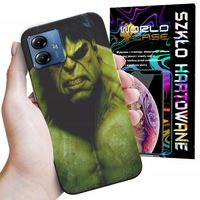 ETUI DO MOTOROLA MOTO G14 - HULK AVENGERS SPIDERMAN MARVEL + SZKŁO