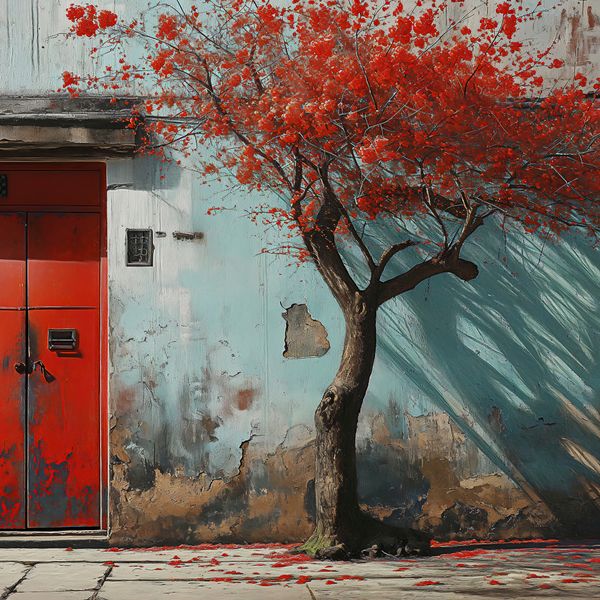 Plakat 70x70cm Widok Na Dawne zdjęcie 1