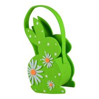 Koszyczek wielkanocny zajączek króliczek filcowy- zielony