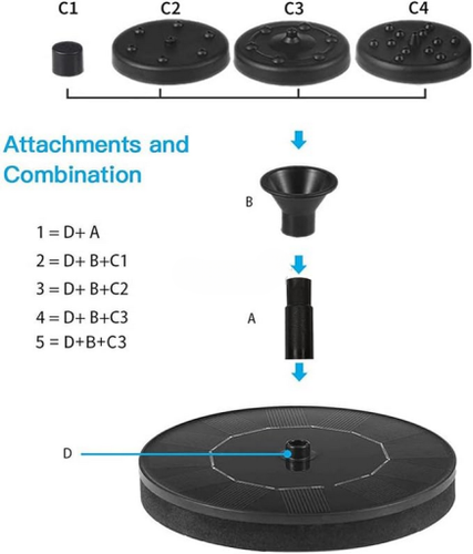 Fontanna solarna 16cm na Arena.pl