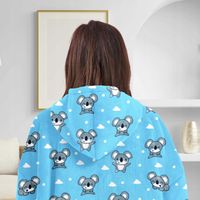 2 x KOCO BLUZA OVERSIZE DŁUGA CIEPŁA KOC BLUZA DAMSKA Z KAPTUREM DZIEŃ KOBI