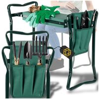 KLĘCZNIK OGRODOWY TABORET SKŁADANY STOŁEK KRZESŁO ŁAWKA do OGRODU 3w1