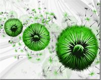 40CM 50CM OBRAZEK ŚCIENNY ZIELONE DMUCHAWCE 4 DRUK PŁÓTNO OBRAZ