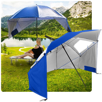 Duży parasol plażowy i ogrodowy 3w1 - składany parawan