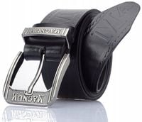 Pasek skórzany męski do spodni czarny MAGNUM pas 110 cm Skóra