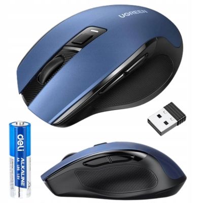UGREEN ZESTAW BEZPRZEWODOWA MYSZKA KOMPUTEROWA 2.4GHZ Z BATERIE AA na Arena.pl