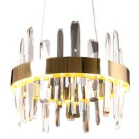 Lampa wisząca PRINCE P0420 kryształowa crystal LED 21W 3200K glamour złota