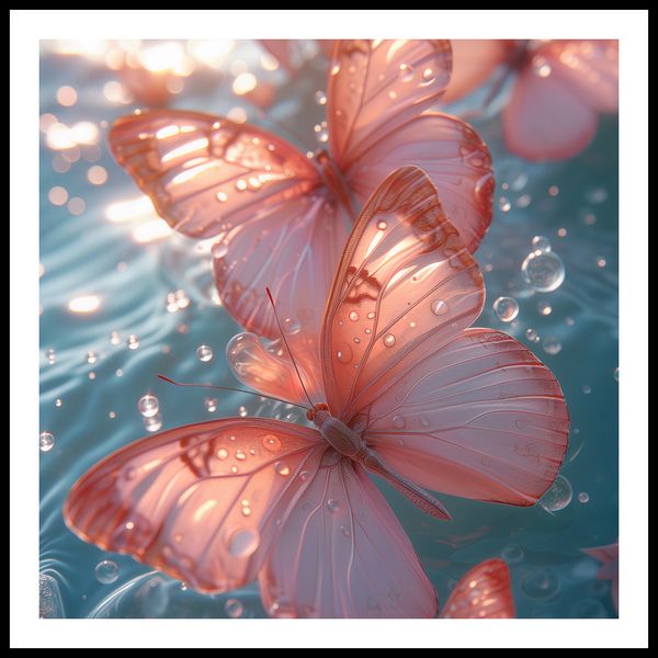 Plakat 60x60cm Świetliste Motyle zdjęcie 3