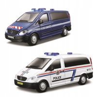 2X Mercedes Vito policja 1:50 model Bburago 18-32009