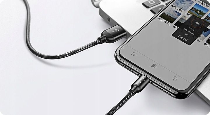 BASEUS MOCNY KABEL USB PRZEWÓD 3W1 DO IPHONE MICRO TYP-C USB-C 3.5A 30CM zdjęcie 16
