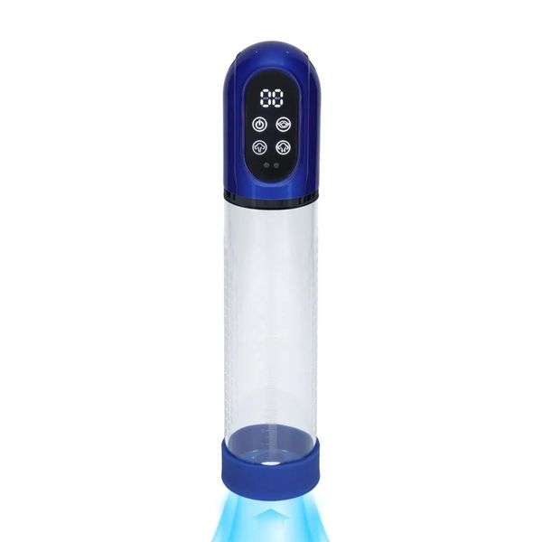 Engage - Automatic Waterproof Penis Pump And Masturbator - Metallic Blue zdjęcie 1