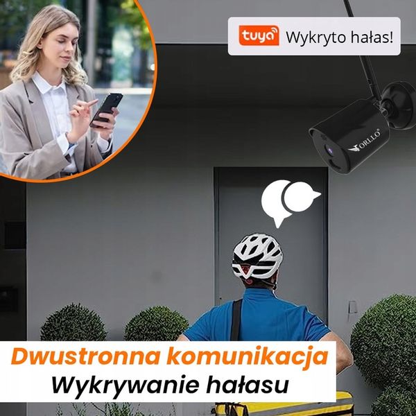 Kamera Zewnętrzna Bezprzewodowa WiFi IP ORLLO TZ4 Jakość Super HD + GRATIS zdjęcie 11