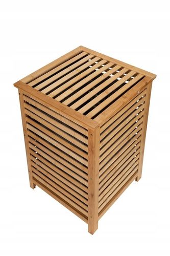 Kosz na pranie bambusowy jednokomorowy BAMBOO 40x40x60cm na Arena.pl